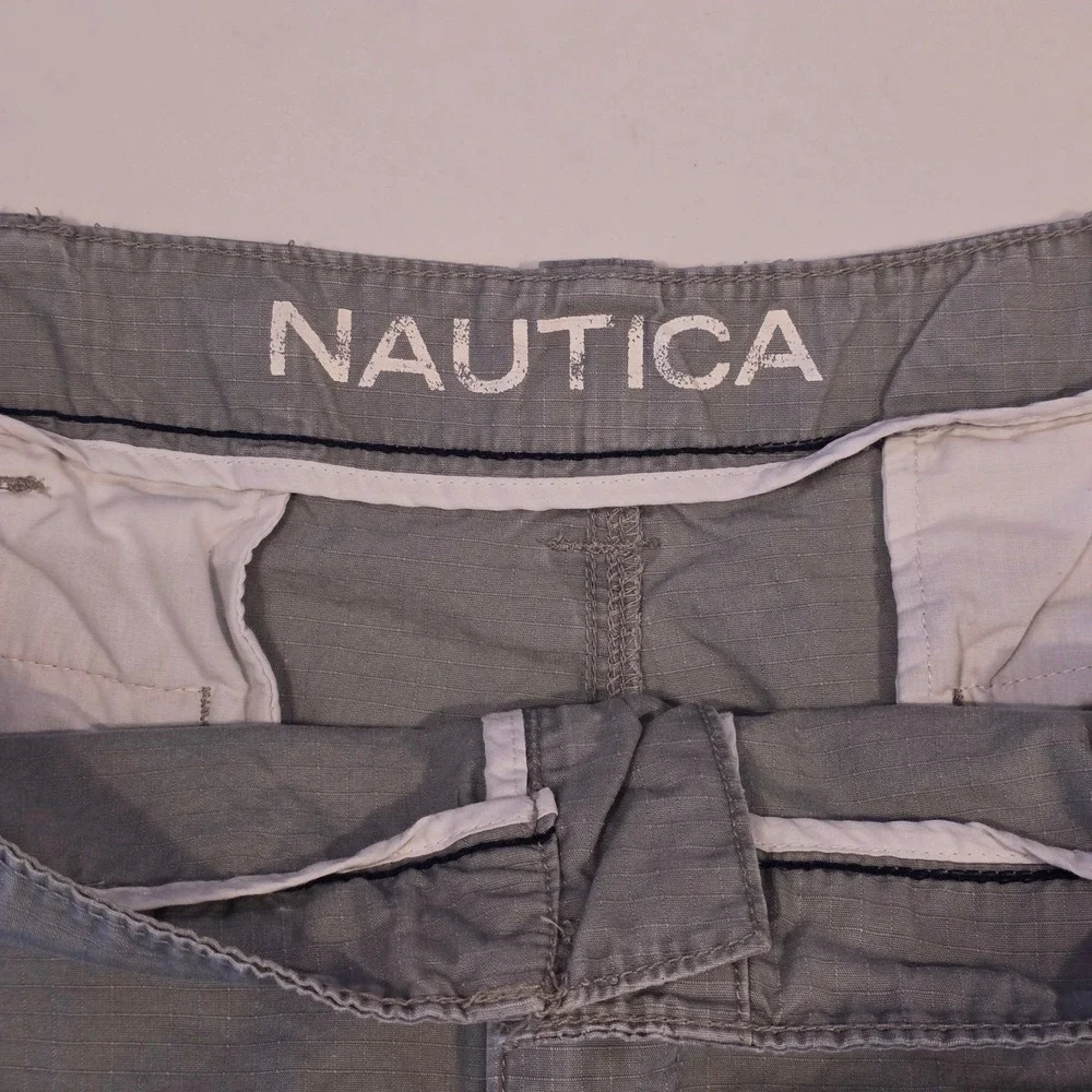 Nautica Ripstop Cargo Shorts Mens 48 Gray Cotton N7129013 - Picture 3 of 11
